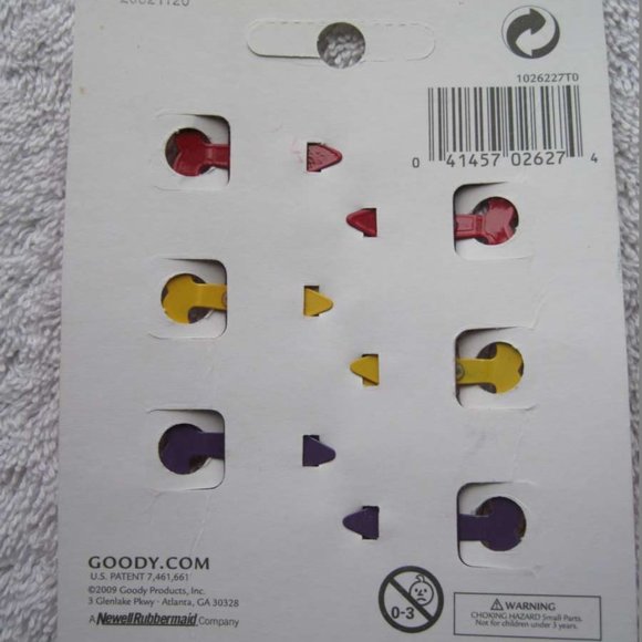 6 Goody Heart Stay Put Slide Proof Hold Secure Fit Metal Hair Contour Snap Clips - Picture 8 of 8
